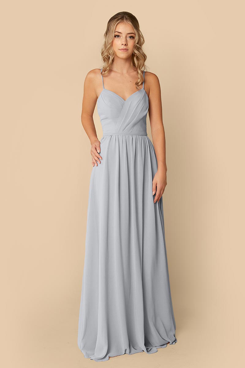 Fog blue bridesmaid on sale dresses