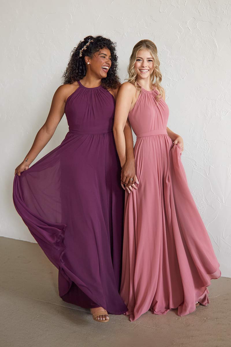 dusty mauve bridesmaid dresses