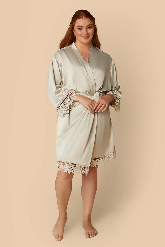 Silk Kimono Satin Dressing Gown For Women High Quality, Sexy Babydoll  Lingerie With Deep V Lace For A Cozy Nights Sleep From Tina920, $15.23 |  DHgate.Com